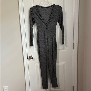 Gray Long Sleeve Jumpsuit